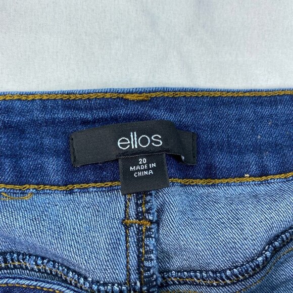 Ellos Jeans Womens Plus Size 20 Blue Denim Stretch Pockets - Picture 3 of 8